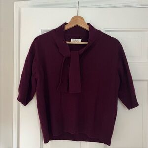 TOAST Wool Cashmere Tie-Neck Sweater, Size Large